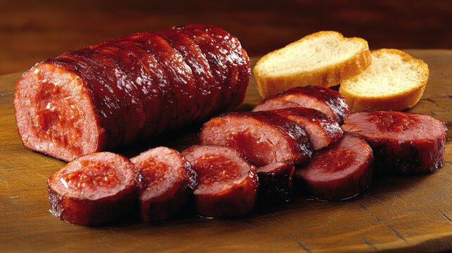 Wooden cutting board with various food items arranged for delivery and preparation in a kitchen setting