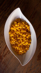 Creamy Corn Kernels in Elegant White Bowl, Restaurant Snack Menu