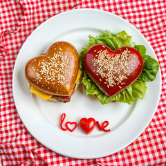 It's always good to eat a tasty burger made with love.
