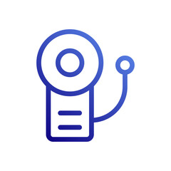 School Alarm Sign Isolated on White Background