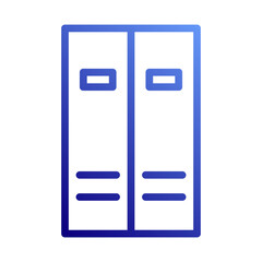 Gradient Blue File Cabinet Illustration Design