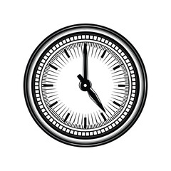 Create a clean, editable stroke vector graphic of an analog clock displaying precisely 3 o'clock.  Ensure high resolution for easy scaling.