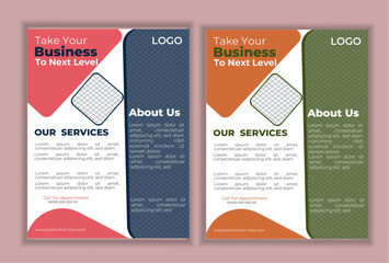 Corporate creative colorful business flyer template design set, abstract business flyer, vector template design or business poster template design Business Flyer Corporate Flyer Template Geometric,