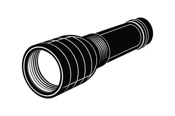 Silhouette of a flash light vector art illustration6.eps