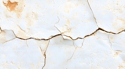 Obraz premium Textured White Wall with Cracked Surface and Distressed Appearance