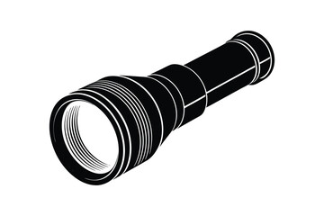 Silhouette of a flash light vector art illustration1.eps