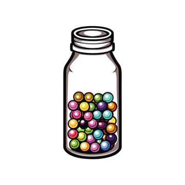 jar filled colorful candies clip art preview