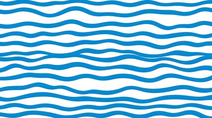 Blue Wavy Pattern on White Background for Abstract Design Use
