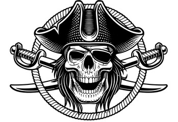 Fototapeta premium Pirate skull 543673675