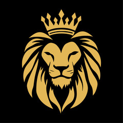 lion king silhouette logo vector