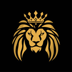 lion king silhouette logo vector