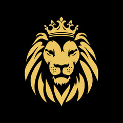 lion king silhouette logo vector