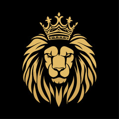 lion king silhouette logo vector