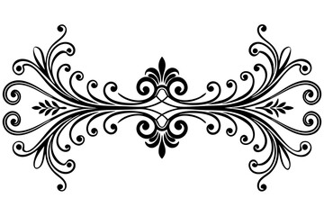 Fototapeta premium Elegant Vintage Dividers & Ornate Flourishes: Classic Decorative Line Art & Calligraphic Borders