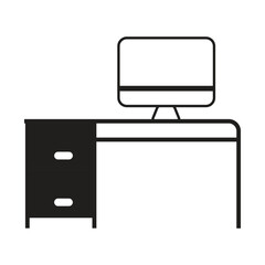 Computer Desk Editable Icon 