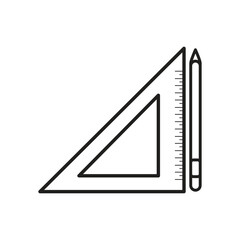 vector illustration of a ruler Icon, Editable icon.
