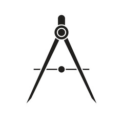 geometric compass, mathematics compass icon
