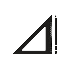 vector illustration of a ruler Icon, Editable icon.