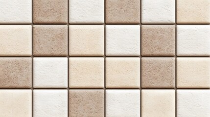 Textured Square Tiles in Neutral Shades for Interior Design