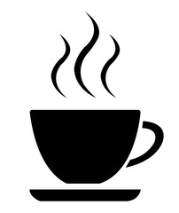 Coffee clip art design on plain white transparent isolated background for card, shirt, hoodie, sweatshirt, apparel, card, tag, mug, icon, poster or badge