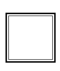 Square frame clip art design on plain white transparent isolated background for card, shirt, hoodie, sweatshirt, apparel, tag, mug, icon, poster or badge