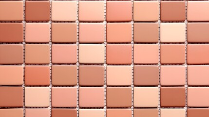 Fototapeta premium Colorful Mosaic Tile Background in Shades of Peach and Beige