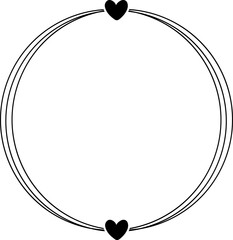 Circle clip art design on plain white transparent isolated background for card, shirt, hoodie, sweatshirt, apparel, tag, mug, icon, poster or badge