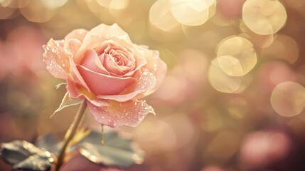 Dew Kissed Rose Blossom Elegance