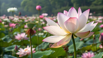 pink water lily