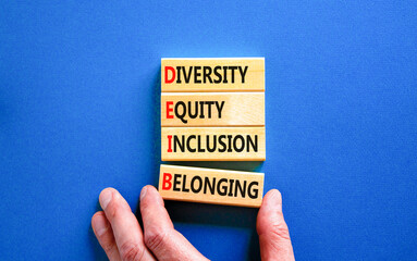 DEIB diversity equity inclusion belonging symbol. Concept words DEIB diversity equity inclusion...