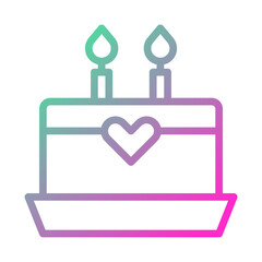 Heartfelt Celebration Cake with Gradient Detail