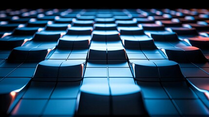 Abstract blue grid pattern, digital background