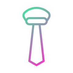 Gradient Tie Icon, Professional Elegance Symbol