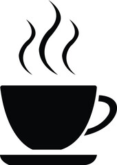 Coffee clip art design on plain white transparent isolated background for card, shirt, hoodie, sweatshirt, apparel, card, tag, mug, icon, poster or badge