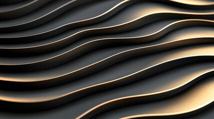 Obraz premium Abstract Wavy Pattern in Shades of Dark and Light, Creating a Modern Aesthetic with Smooth Curves and Intriguing Textures for Creative Design Projects and Backgrounds