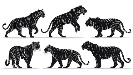 Obraz premium Tiger vector illustration