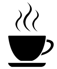 Coffee clip art design on plain white transparent isolated background for card, shirt, hoodie, sweatshirt, apparel, card, tag, mug, icon, poster or badge