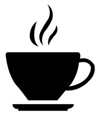 Coffee clip art design on plain white transparent isolated background for card, shirt, hoodie, sweatshirt, apparel, card, tag, mug, icon, poster or badge