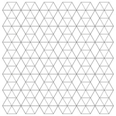 Hexagonal grid pattern. Geometric hexagon lines. Black and white texture. Abstract vector background. EPS 10.