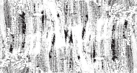 Monochrome texture composed of irregular graphic elements. Distressed uneven grunge background. Abstract vector illustration. Overlay for interesting effect and depth. Isolated on white background.
