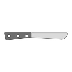 Kitchen knife icon. Sharp blade symbol. Cooking tool vector. Culinary equipment shape. EPS 10.