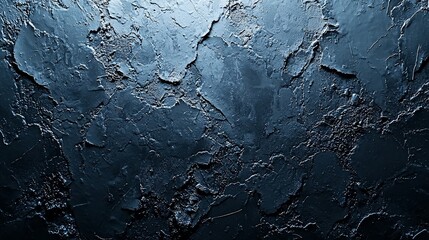 Fototapeta premium Dark blue textured wall background