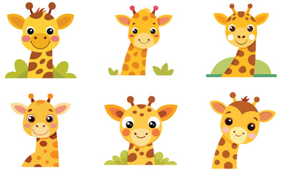 Obraz premium set of funny cartoon animals