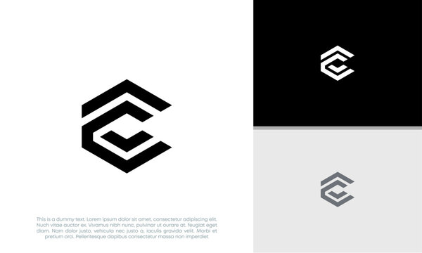 Initials C logo design. Initial Letter Logo. Innovative high tech logo template.	
