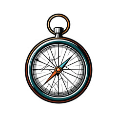 Editable vector illustration of a broken stopwatch with a fractured casing, emphasizing the concept of time's fragility.