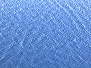 Blue water rippled river surface.