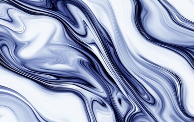 Fototapeta premium Elegant blue and white abstract waves, smooth gradient blending, flowing mist-like textures, futuristic and serene light effects, perfect for modern design
