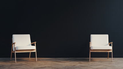 Two chairs sitting side by side evoke sense of calm and balance