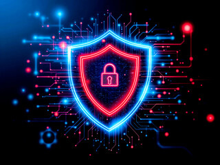Fototapeta premium ilustracion de un fondo de concepto de ciberseguridad, proteccion de datos 