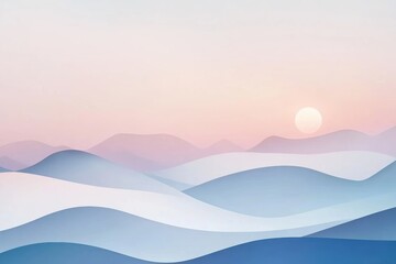 Dreamy light blue gradient with soft flowing shapes, misty and airy atmosphere, elegant abstract waves, high-quality modern background